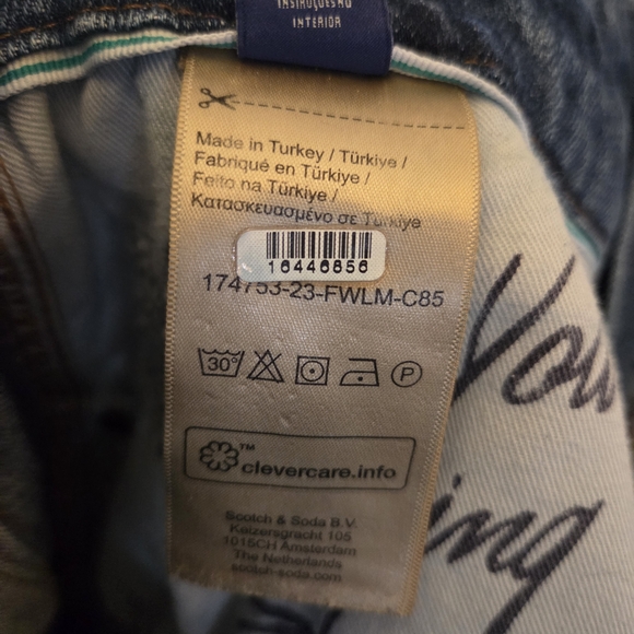 Scotch & Soda Relaxed Wide Leg Tie Waist Jeans - Picture 13 of 13